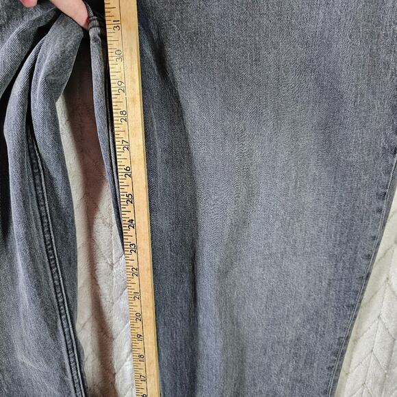 Abercrombie & Fitch Curve Love 90s Straight Jeans Womens 18 34" Gray Relaxed - Picture 4 of 8